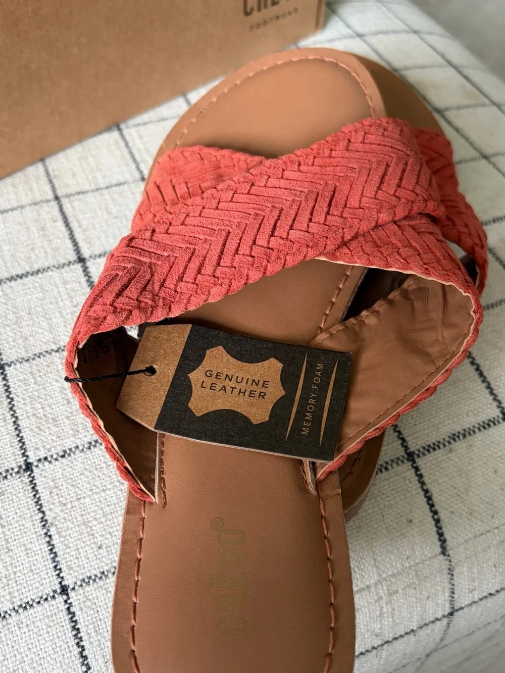 Crevo Women's Coral Braided Crossband Slide Sandals